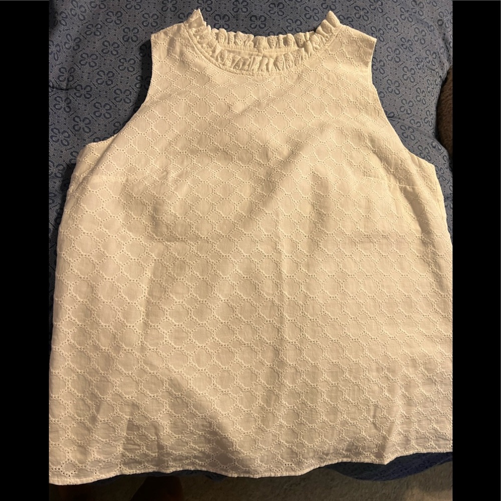 Loft Eyelet Sleeveless Blouse